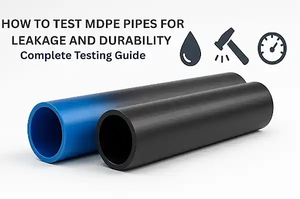 Testing MDPE pipes for leakage and durability using pressure tests and technical inspection