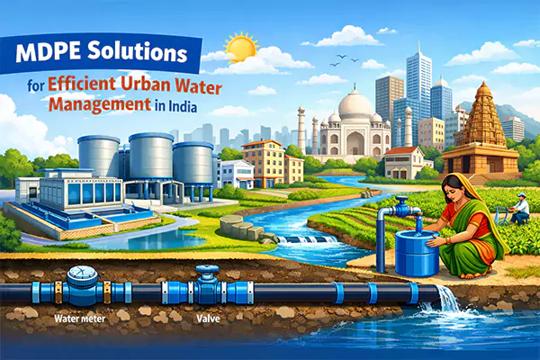 MDPE pipes installed for efficient urban water management and municipal water supply infrastructure in India