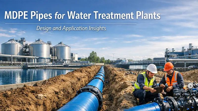 MDPE Pipes for Water Treatment Plant